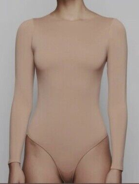 SKIMS- JELLY SHEER THONG LONG SLEEVE BODYSUIT